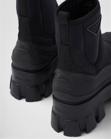 Prada monolith gabardine boots